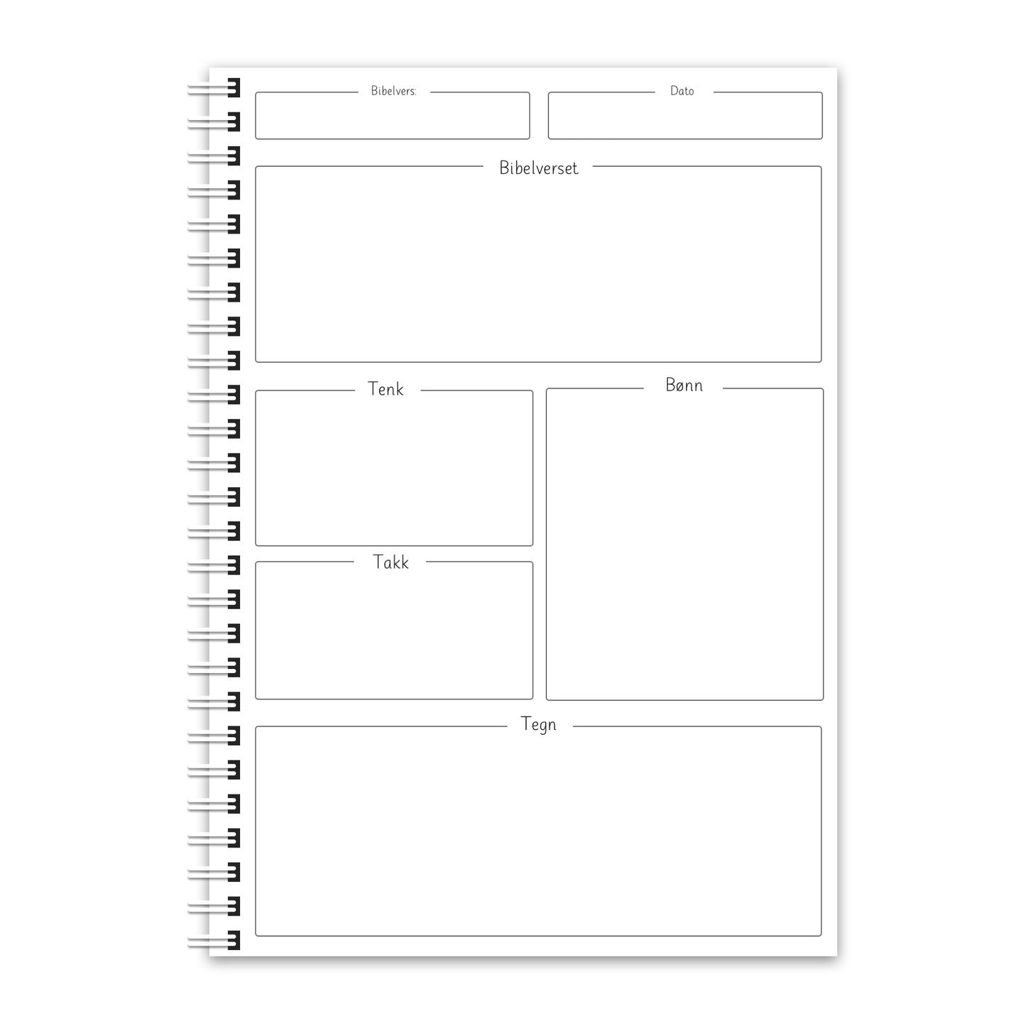 Bibelstudie Notatbok Spiralinnbinding Grønn