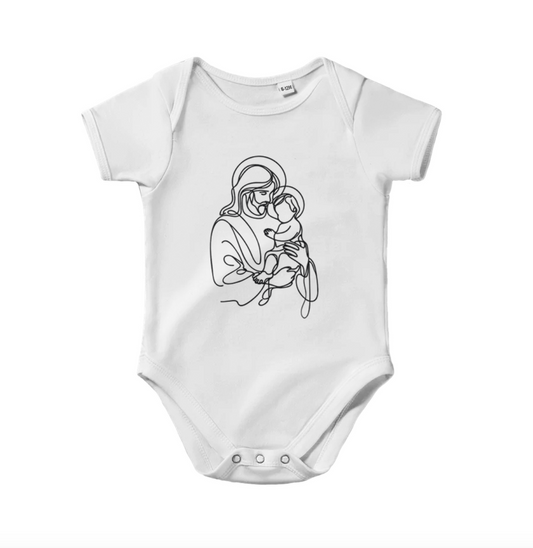 Jesus Linjer Kortermet Babybody
